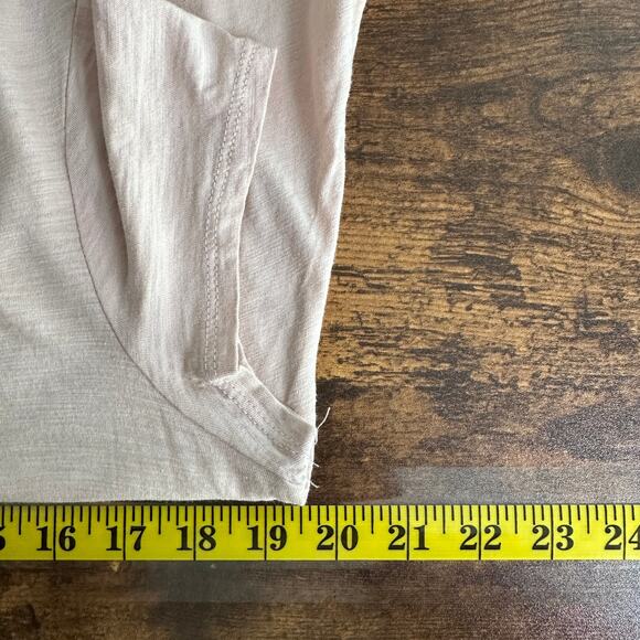 Neiman Marcus Blouse Top Large Pastel Pink Blush Ruffle Handkerchief Hem Cottage - Picture 3 of 9